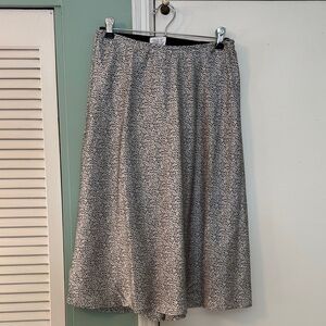 Sienna Sky Satin Black and White Patterned Skirt Midi Length